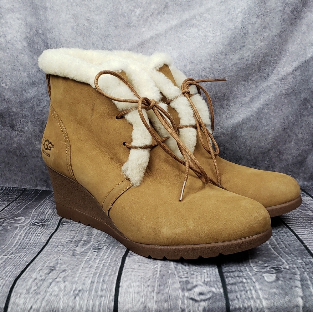 NEW UGG Jeovana Ankle Boot, Waterproof Suede Sheepskin lining. 200g insulation